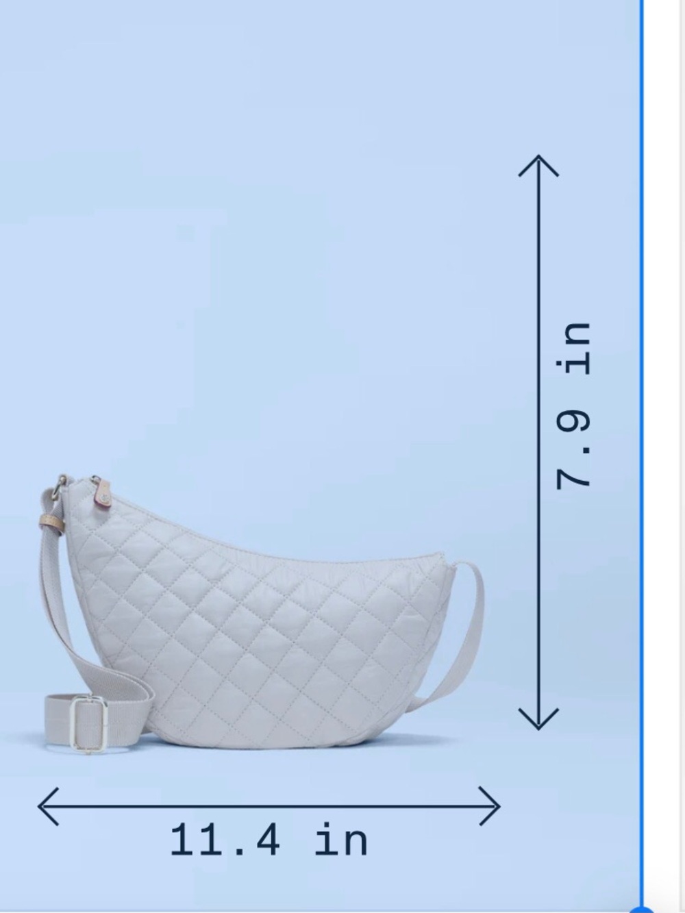 M Z WALLACE Metro Smile Crossbody Bag in Sand